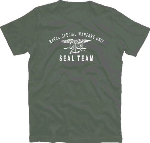 Shirtzshop Herren Seals Special Forces Motiv IX T-Shirt M, Olive, M von Shirtzshop