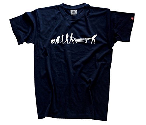 Shirtzshop Herren Standard Edition Bootseigner Boot Yacht Kapitän Motorboot Evolution T-Shirt, Navy, XL Shirtzshop Herren Standard Edition Bootseigner Boot Yacht Kapitän Motorboot Evolution T-Shirt, Navy, XL von Shirtzshop