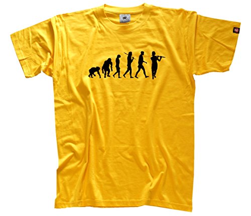 Shirtzshop Herren Standard Edition Querflöte Flöte Flötist Evolution T-Shirt M, Gelb, M Shirtzshop Herren Standard Edition Querflöte Flöte Flötist Evolution T-Shirt M, Gelb, M von Shirtzshop