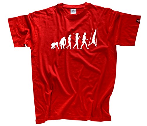 Shirtzshop Herren Standard Edition Turnen Ringe Evolution T-Shirt Rot L von Shirtzshop