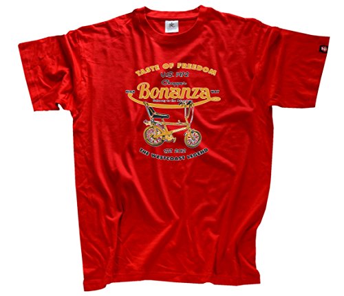Shirtzshop Herren Taste of Freedom-Bonanza Fahrrad Chopper T-Shirt XL, Rot Shirtzshop Herren Taste of Freedom-Bonanza Fahrrad Chopper T-Shirt XL, Rot von Shirtzshop