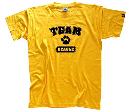 Shirtzshop Herren Team Beagle University Style T-Shirt, Gelb, S Shirtzshop Herren Team Beagle University Style T-Shirt, Gelb, S von Shirtzshop