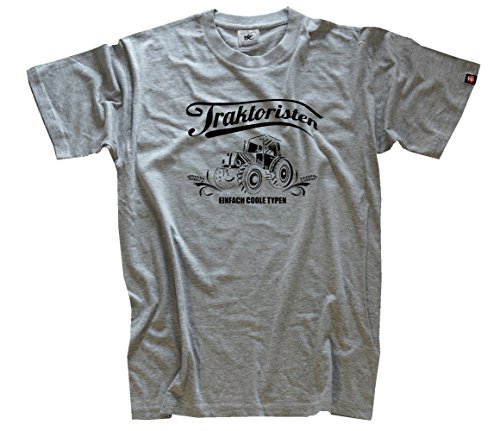 Shirtzshop Herren Traktoristen-Einfach Coole Typen-Landwirt-Bauer T-Shirt, Grau, XXL Shirtzshop Herren Traktoristen-Einfach Coole Typen-Landwirt-Bauer T-Shirt, Grau, XXL von Shirtzshop
