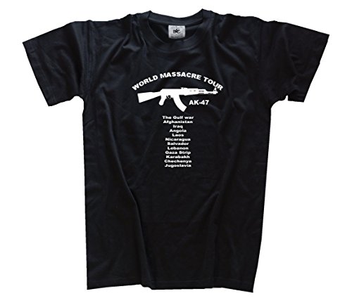 Shirtzshop T Shirt Ak 47 World Massacre Tour, Schwarz, XL von Shirtzshop