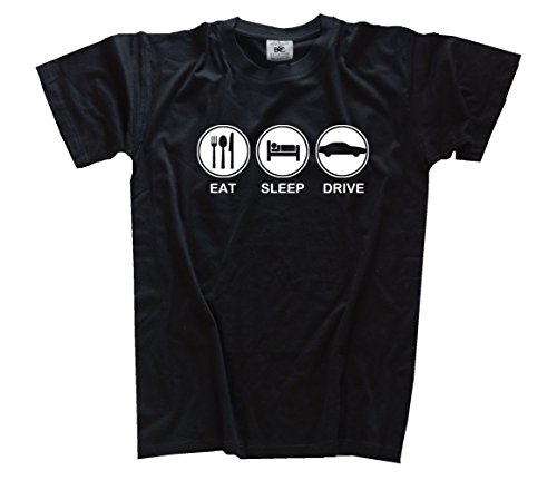 Shirtzshop T-Shirt Eat Sleep-Essen Schlafen Autofahrer, Schwarz, L Shirtzshop T-Shirt Eat Sleep-Essen Schlafen Autofahrer, Schwarz, L von Shirtzshop