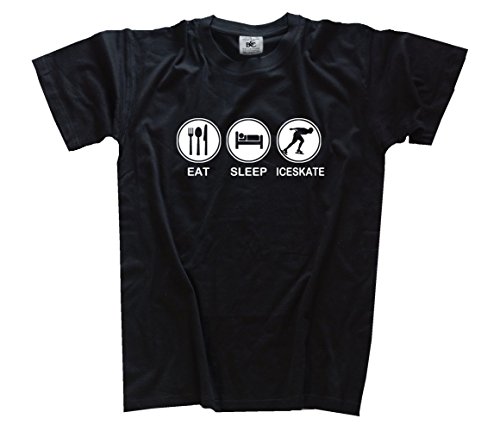 Shirtzshop T-Shirt Eat Sleep-Essen Schlafen Eisschnelllauf, Schwarz, S Shirtzshop T-Shirt Eat Sleep-Essen Schlafen Eisschnelllauf, Schwarz, S von Shirtzshop