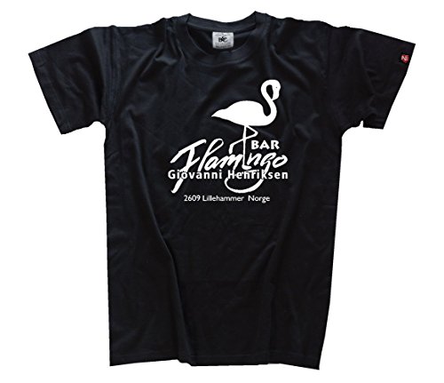 Shirtzshop T Shirt Famous Movie Flamingo Bar, Schwarz, L Shirtzshop T Shirt Famous Movie Flamingo Bar, Schwarz, L von Shirtzshop