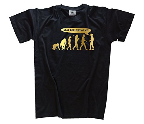Shirtzshop T-Shirt Gold Edition Stop Following me Funshirt Evolution, Schwarz, L Shirtzshop T-Shirt Gold Edition Stop Following me Funshirt Evolution, Schwarz, L von Shirtzshop