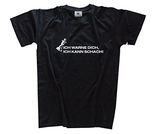Shirtzshop T Shirt Ich Warne Dich Ich Kann Schach, Schwarz, M Shirtzshop T Shirt Ich Warne Dich Ich Kann Schach, Schwarz, M von Shirtzshop