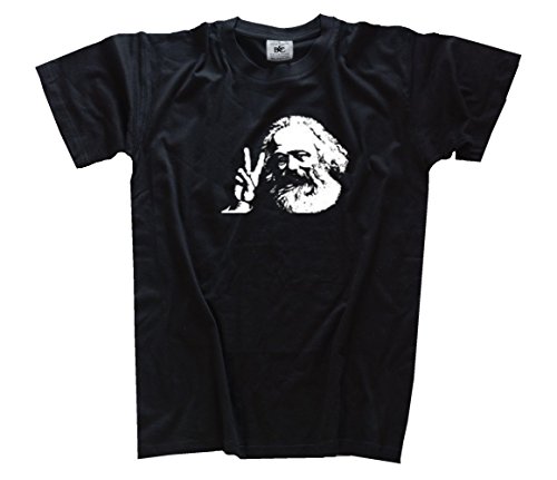 Shirtzshop T-Shirt Karl Marx-Peace Hanzeichen Victory, Schwarz, M Shirtzshop T-Shirt Karl Marx-Peace Hanzeichen Victory, Schwarz, M von Shirtzshop