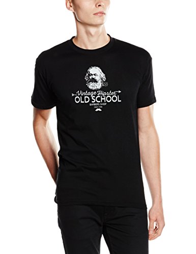 Shirtzshop T-Shirt Marx Vintage Hipster Barber Shop, Schwarz, M von Shirtzshop