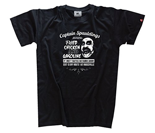 Shirtzshop T-Shirt Movie Topten 09 Captain Spauldings Fried Chicken and Gasoline, Schwarz, M Shirtzshop T-Shirt Movie Topten 09 Captain Spauldings Fried Chicken and Gasoline, Schwarz, M von Shirtzshop