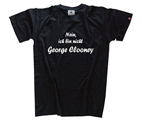 Shirtzshop T Shirt Nein Ich Bin Nicht George Clooney, Schwarz, L von Shirtzshop