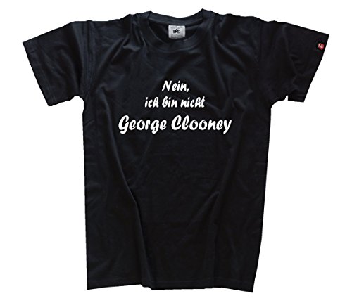 Shirtzshop T Shirt Nein Ich Bin Nicht George Clooney, Schwarz, L Shirtzshop T Shirt Nein Ich Bin Nicht George Clooney, Schwarz, L von Shirtzshop