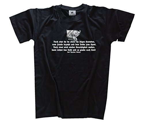 Shirtzshop T-Shirt Noch sitzt Ihr da Oben Ihr feigen Gestalten-Theodor Körner, Schwarz, M Shirtzshop T-Shirt Noch sitzt Ihr da Oben Ihr feigen Gestalten-Theodor Körner, Schwarz, M von Shirtzshop
