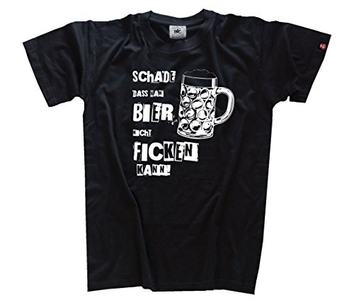 Shirtzshop T Shirt Schade DASS Man Bier Nicht Ficken, Schwarz, S Shirtzshop T Shirt Schade DASS Man Bier Nicht Ficken, Schwarz, S von Shirtzshop