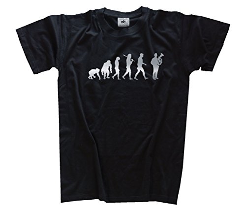 Shirtzshop T Shirt Silber Edition Tenorhorn Hornbläser Orchester Konzert Evolution, Schwarz, M Shirtzshop T Shirt Silber Edition Tenorhorn Hornbläser Orchester Konzert Evolution, Schwarz, M von Shirtzshop