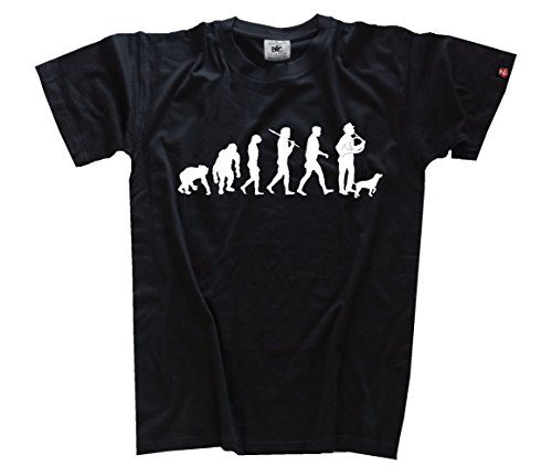 Shirtzshop T Shirt Standard Edition Jagdhorn mit Hund Jäger Evolution, Schwarz, L Shirtzshop T Shirt Standard Edition Jagdhorn mit Hund Jäger Evolution, Schwarz, L von Shirtzshop