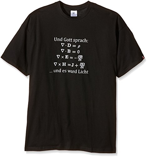 Shirtzshop T-Shirt und Gott sprach es werde Licht-Maxwell Gleichung, Schwarz, M Shirtzshop T-Shirt und Gott sprach es werde Licht-Maxwell Gleichung, Schwarz, M von Shirtzshop