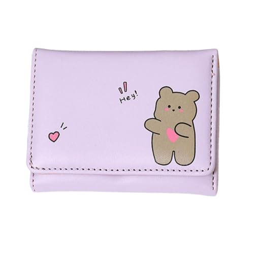 Damen Süße Kurze Brieftasche Geldtasche Stilvolle und Praktische Münzbörse für Mädchen und Damen, violett von Shntig
