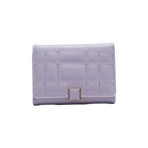 Stilvolle Geldbörse aus PU-Leder, kurz, Geldorganizer, perfekte Kreditkartenetui für Damen, violett von Shntig