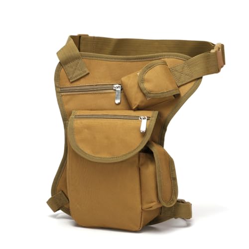 Taktisch fallende Beintasche, verstellbarer Riemen, Bauchtasche, Oberschenkeltasche, wasserdicht, für Wandern, Bergsteigen, Radfahren, khaki von Shntig