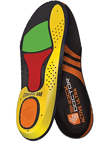 Shock Doctor Active Ultra Einlegesohle, Kinder, 10096, Schwarz, Men's 11.0-13.0/Women's 12.0-14.0 von Shock Doctor