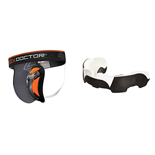 Shock Doctor Herren Tiefschutz mit Ultra Carbon Flex Cup Suspensorium, Grey, M EU & Venum Unisex Predator Mundschutz, Weiß Schwarz,Einheitsgröße EU Shock Doctor Herren Tiefschutz mit Ultra Carbon Flex Cup Suspensorium, Grey, M EU & Venum Unisex Predator Mundschutz, Weiß Schwarz,Einheitsgröße EU von Shock Doctor