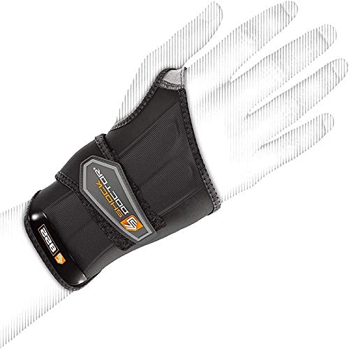 Shock Doctor Erwachsene Handgelenkschützer Handgelenkbandage mit 1 Strap, Black, L, 822L-BK von Shock Doctor