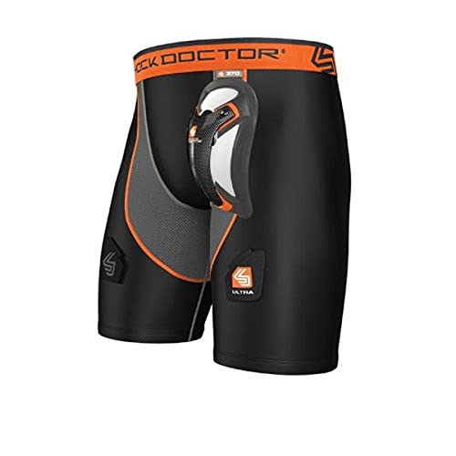 ShockDoctor Herren Tiefschutz Kompressions-Hockey-Short mit Ultra Carbon Flex Cup, Black/Grey, L, 370-BK/GR ShockDoctor Herren Tiefschutz Kompressions-Hockey-Short mit Ultra Carbon Flex Cup, Black/Grey, L, 370-BK/GR von Shock Doctor