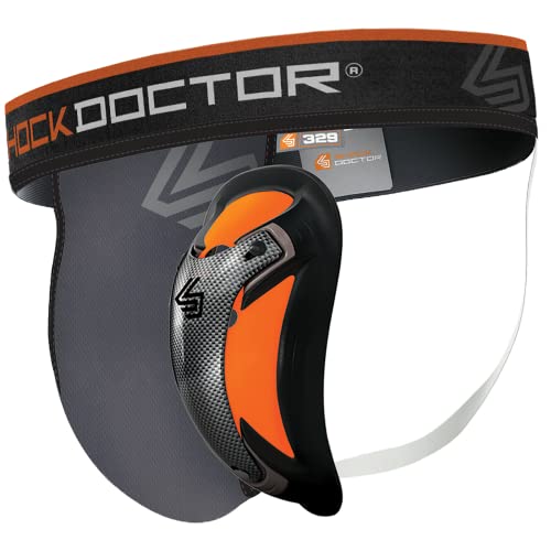 Shock Doctor Herren Suspensorium mit Ultra Carbon Flex Cup Tiefschutz, Grey, XL EU von Shock Doctor