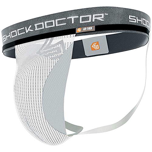 Shock Doctor ShockDoctor Herren Tiefschutz Suspensorium Tasche ohne Cup, White, XXL von Shock Doctor