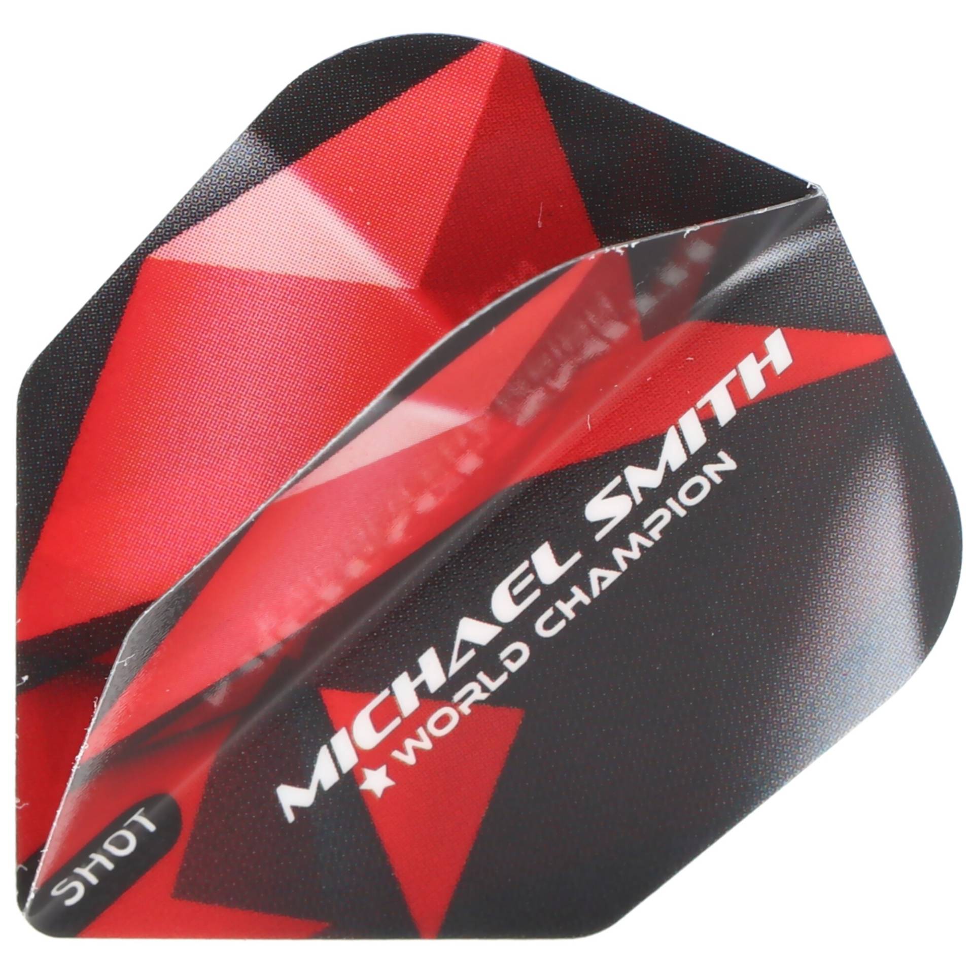 Michael Smith World Champion, Dartflight rot schwarz, 3 Stück von Shot Darts