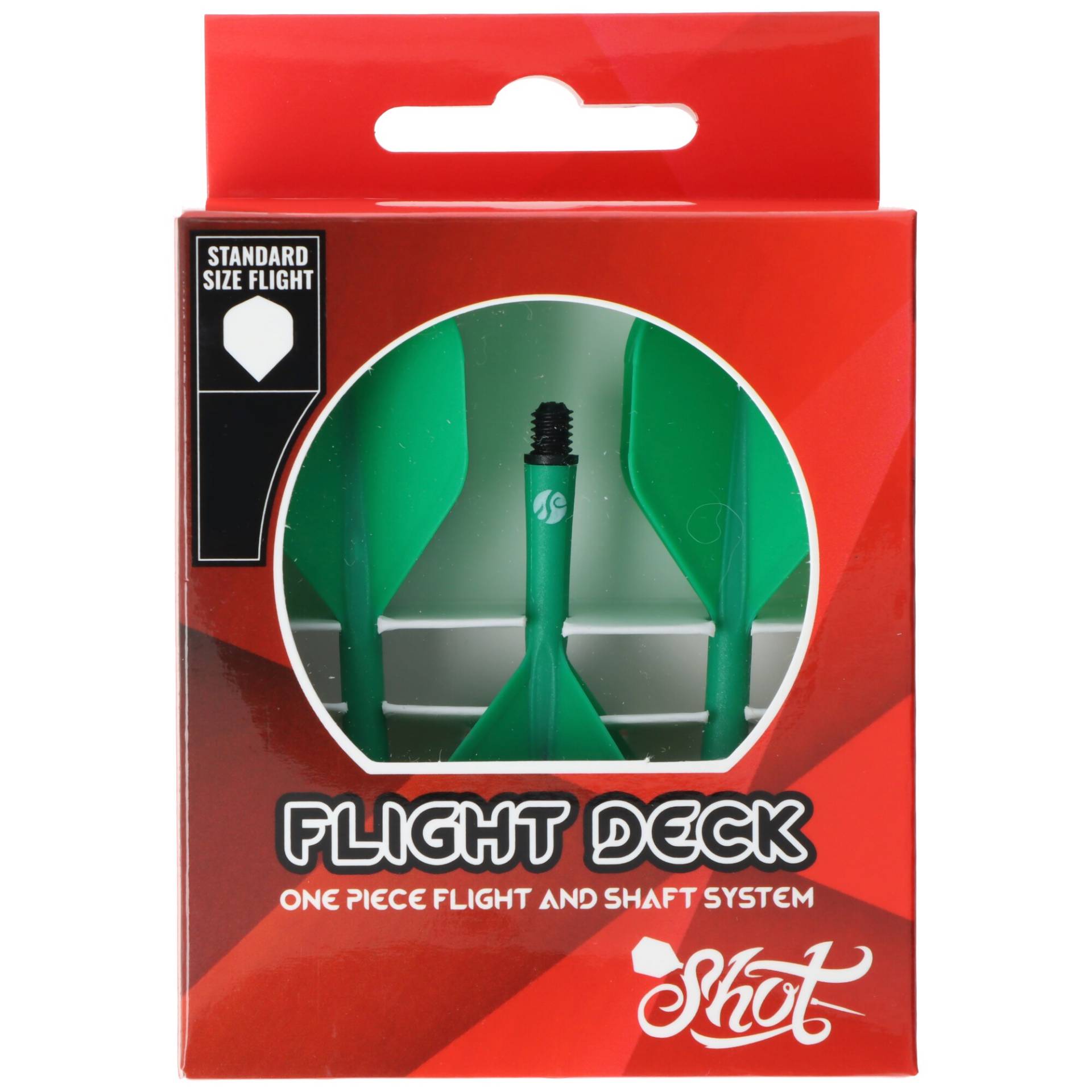Shot Dart Flight und Shaft, Standard No.2, Grün, Medium, 31,2mm Shot Dart Flight und Shaft, Standard No.2, Grün, Medium, 31,2mm von Shot Darts