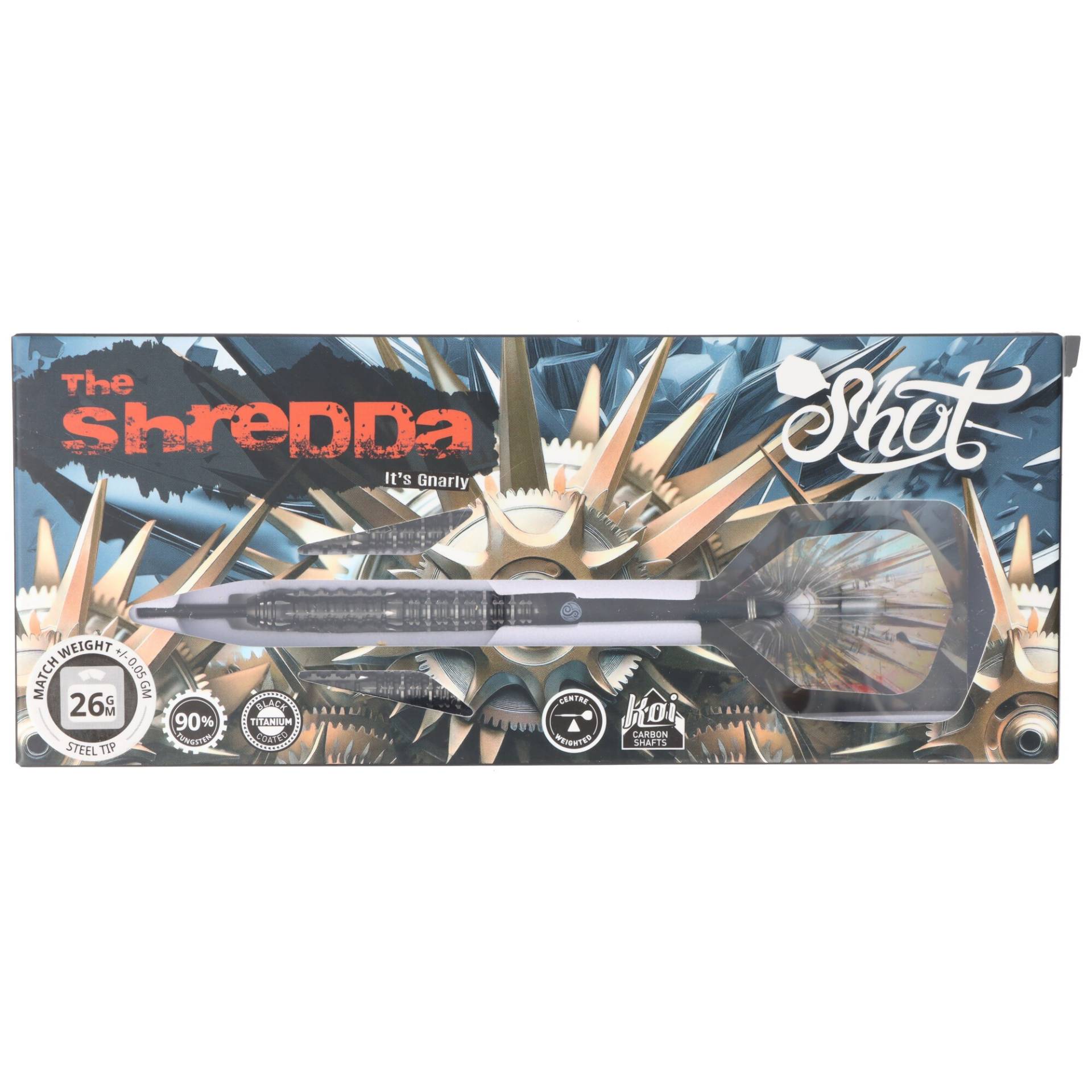 Shot Gnarly Shredda Steeldart, ultimativer Grip, 90% Tungsten Shot Gnarly Shredda Steeldart, ultimativer Grip, 90% Tungsten von Shot Darts