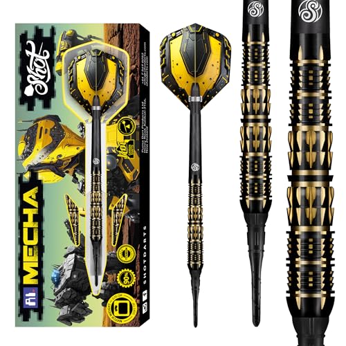 Shot Soft Darts AI Mecha Match Dart 90% Tungsten Softtip Darts | Soft Dart Hochwertiges Tungsten Dart Set mit Schäften und Flights Made in New Zealand (20 Gramm) Shot Soft Darts AI Mecha Match Dart 90% Tungsten Softtip Darts | Soft Dart Hochwertiges Tungsten Dart Set mit Schäften und Flights Made in New Zealand (20 Gramm) von Shot!