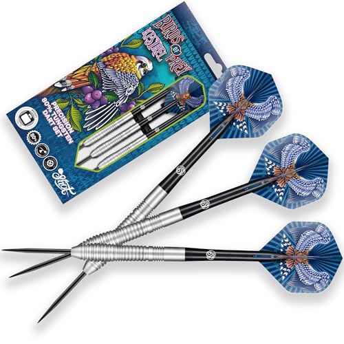 Birds of Prey Kestrel Steel Tip Dart Set | Hochwertige Steel Tip Darts | Dartpfeile Set mit Schäften und Flights | Präzision und Kontrolle | 25 Gramm Birds of Prey Kestrel Steel Tip Dart Set | Hochwertige Steel Tip Darts | Dartpfeile Set mit Schäften und Flights | Präzision und Kontrolle | 25 Gramm von Shot!