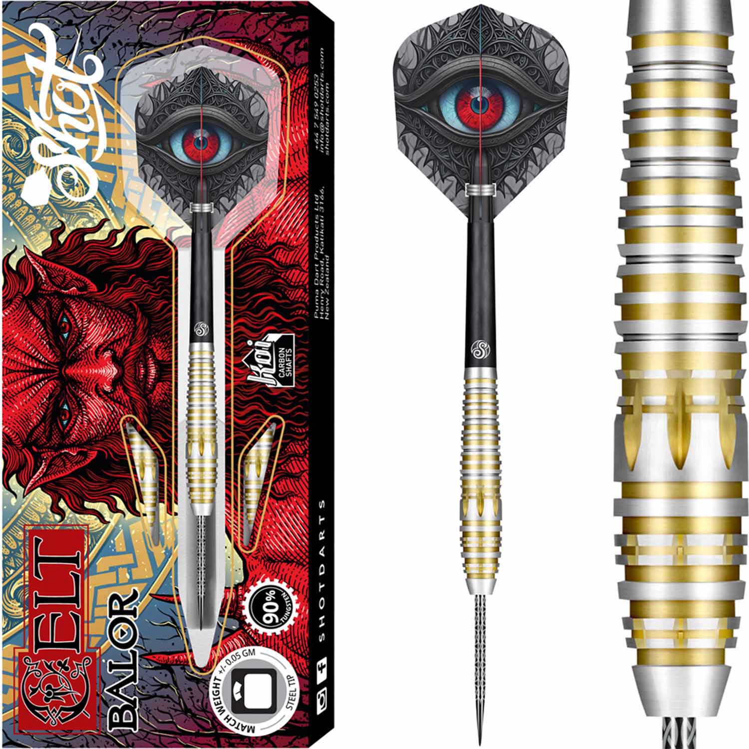 Shot Celt Balor Steeldarts - 90% Tungsten 25g Shot Celt Balor Steeldarts - 90% Tungsten 25g von Shot Darts