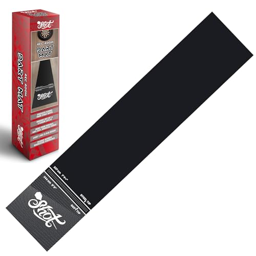 Shot Darts Rec Room Dartmatte – Professionelle Oche Matte, rutschfester & stoßdämpfender Bodenschutz – kein Aufrollen, kein Geruch – 2,7 m 25,4 cm x 0,6 m, Schwarz (1,5 kg) Shot Darts Rec Room Dartmatte – Professionelle Oche Matte, rutschfester & stoßdämpfender Bodenschutz – kein Aufrollen, kein Geruch – 2,7 m 25,4 cm x 0,6 m, Schwarz (1,5 kg) von Shot!