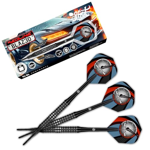 Shot! Redline Blazed Steeldarts 20g – 80% Tungsten Präzisionsdarts mit Schwarzer Titanbeschichtung Shot! Redline Blazed Steeldarts 20g – 80% Tungsten Präzisionsdarts mit Schwarzer Titanbeschichtung von Shot!