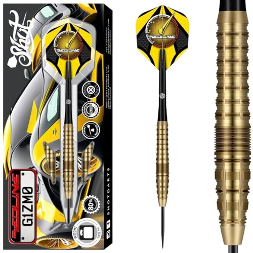 Shot! Redline Gizmo Steeldarts 23g – 80% Tungsten Präzisionsdarts mit Gold-Titanbeschichtung Shot! Redline Gizmo Steeldarts 23g – 80% Tungsten Präzisionsdarts mit Gold-Titanbeschichtung von Shot!