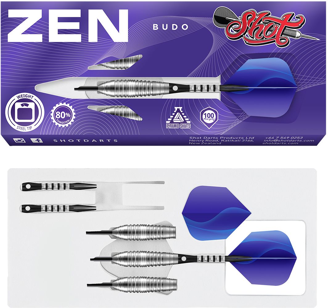 Shot Zen Budo Steeldarts 23g - 90% Tungsten Shot Zen Budo Steeldarts 23g - 90% Tungsten von Shot Darts