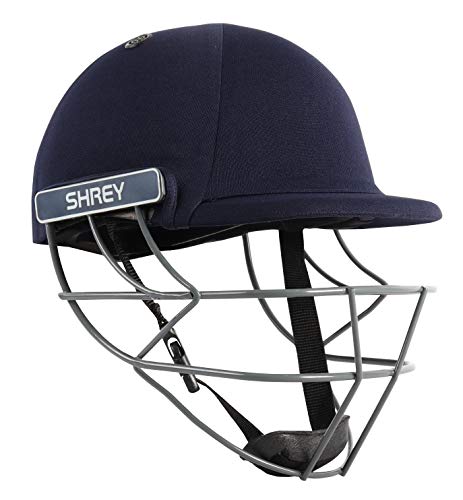 Shrey Performance Crickethelm, Größe L, Stahl, Marineblau von Shrey