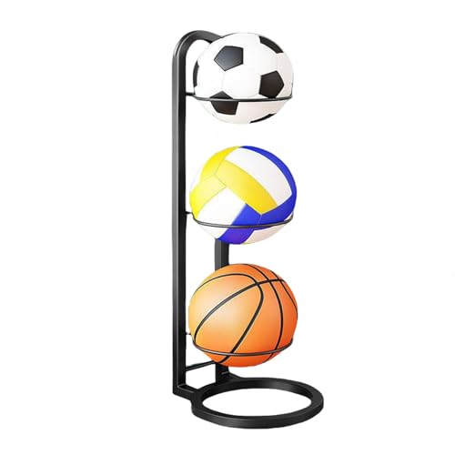 Basketball-Fußballständer, Ballständer Fussball, Ballständer Ball Aufbewahrungsregal, Metall-Sportball-Display-Halter, Mehrschichtiges Ball-Organizer-Rack, Für Basketball Fußball-Volleyball Basketball-Fußballständer, Ballständer Fussball, Ballständer Ball Aufbewahrungsregal, Metall-Sportball-Display-Halter, Mehrschichtiges Ball-Organizer-Rack, Für Basketball Fußball-Volleyball von Shuangliao