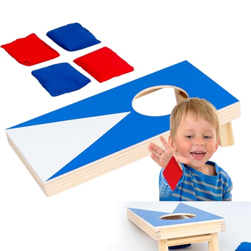 Shxupjn Cornhole Boards Corn Hole Spiel, Cornhole Board Set für Kinder | Kleines Sandsack-Brettspiel - Interaktives Eltern-Kind-Sandsack-Brettspiel für die Familie von Shxupjn