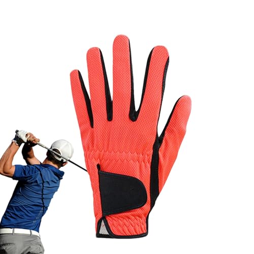 Shxupjn Links Rechts Sport-Golfhandschuhe,Sport-Golfhandschuhe,Flexible, atmungsaktive Golffäustlinge für die Linke oder rechte Hand - Leichte, verstellbare Herren-Golfhandschuhe für Golfer, Herren von Shxupjn