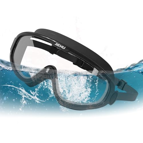 Shxupjn Schwimmbrillen - Wasserdichte Erwachsenenbrille mit großem Rahmen | Bequeme Schwimmbrille mit Anti-Fog Anti-UV für Männer und Frauen von Shxupjn