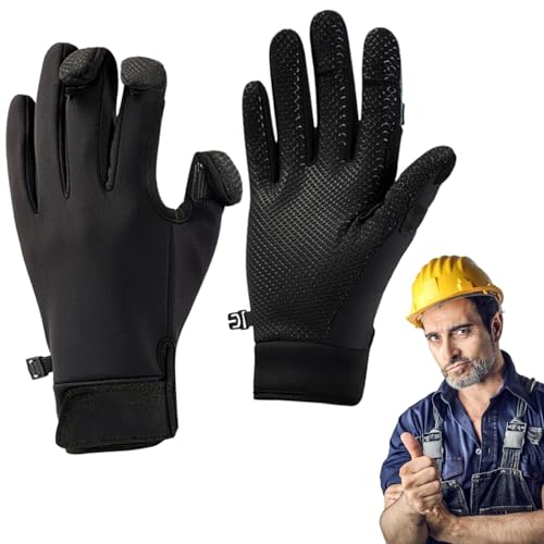 Shxupjn Warme Angelhandschuhe, Eisfischerhandschuhe,Outdoor Fleece Eisfischen Fingerlose Handschuhe | Touchscreen-Handschuhe zum Fliegenfischen, rutschfeste warme Handschuhe für kaltes Wetter zum von Shxupjn