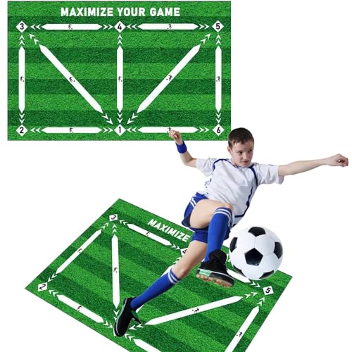 Rutschfeste Fußball Trainingsmatte, Shyllin 90 x 60cm Fußballmatte, Grün Fussballmatte Training, Turnmatte Fussball, Kinder Fussball Trainingsmatte, Fussball Matte, Fußball Schritt Trainingsmatte Rutschfeste Fußball Trainingsmatte, Shyllin 90 x 60cm Fußballmatte, Grün Fussballmatte Training, Turnmatte Fussball, Kinder Fussball Trainingsmatte, Fussball Matte, Fußball Schritt Trainingsmatte von Shyllin