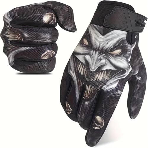 Gloves Mittens Handschuhe Winter Warm Herren Damen 1Paar Vollfinger Fahrradhandschuhe Touchscreen Motorradhandschuhe Ghost Claw Skull M Grayclown von SiVaji